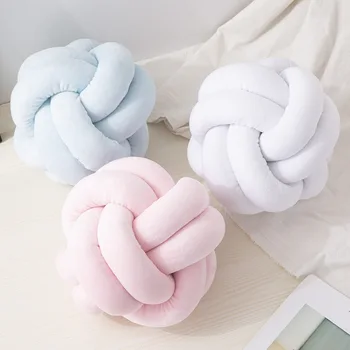 Home Originality Cushion Fashion Decoration Soft Weave Ball Knot Solid Head Pillow Modern Cotton Crocheted Throw Pillow 
Home Originality Cushion Fashion Decoration Soft Weave Ball Knot Solid Head Pillow Modern Cotton Crocheted Throw Pillow
