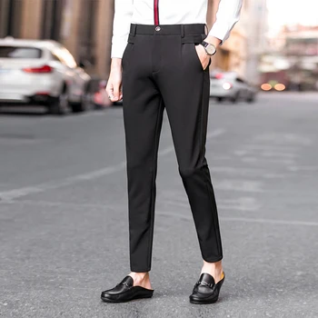 2020 Slim Fit Pants Mens Black Suit Pants Dark Blue Trousers Tight Elasticity Pantalon Hombre Cargo Pants Mens Calca Masculina
2020 Slim Fit Pants Mens Black Suit Pants Dark Blue Trousers Tight Elasticity Pantalon Hombre Cargo Pants Mens Calca Masculina