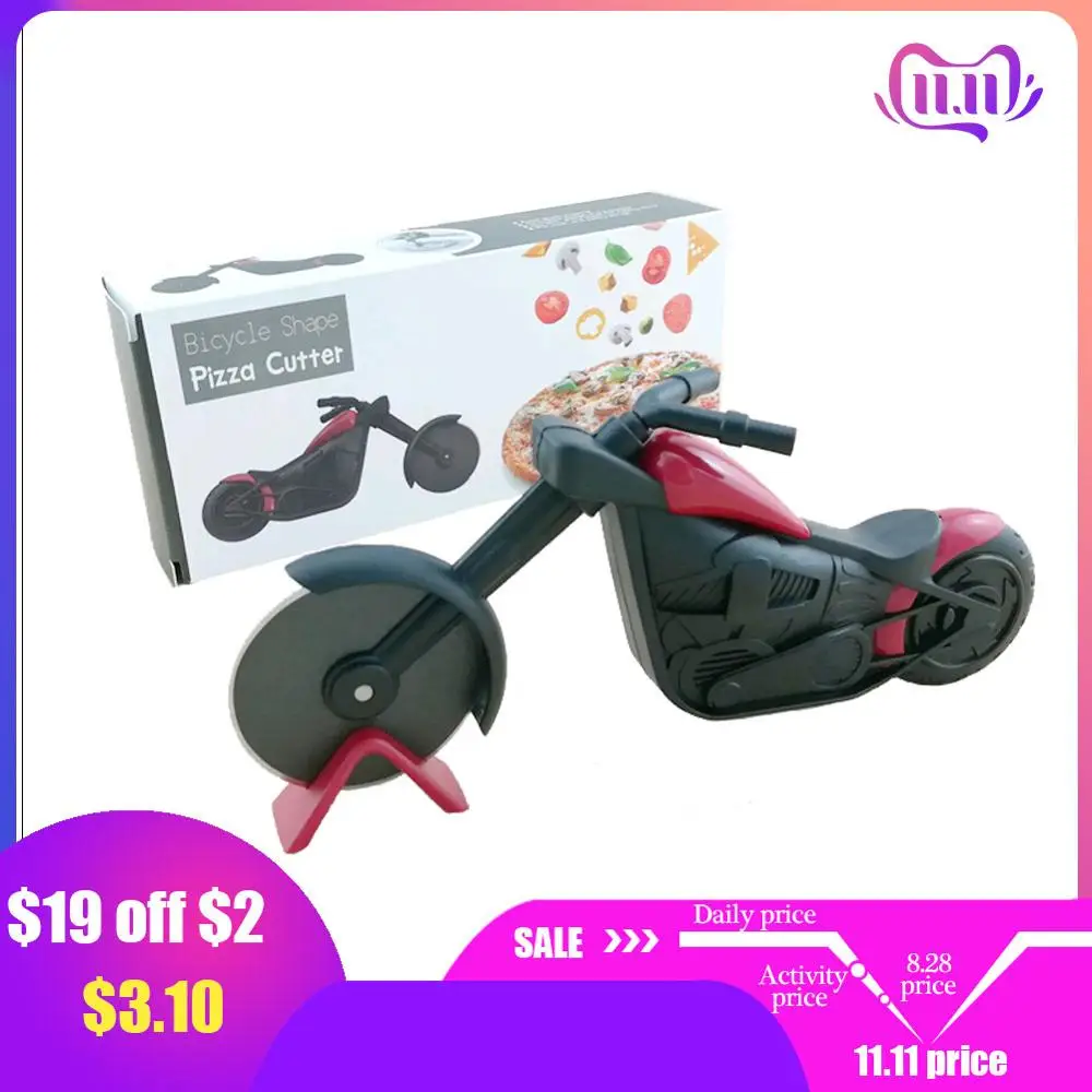 Motorcycle Pizza Cutter Innovative Pizza Wheel Roller Tool Bicycle Pizza Knives Kitchen Cut Tools Stainless Steel Pizza Cutters
Motorcycle Pizza Cutter Innovative Pizza Wheel Roller Tool Bicycle Pizza Knives Kitchen Cut Tools Stainless Steel Pizza Cutters