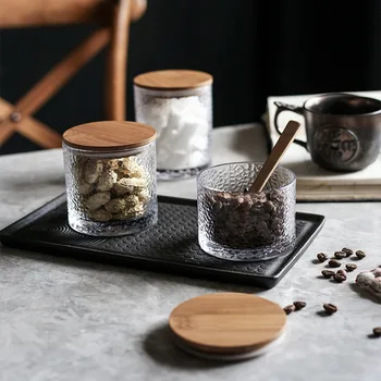 Japanese glass Sealed Tank Food Storage Tank Creative Bamboo Cover Storage Tank Tea dried fruit jars with lid
Japanese glass Sealed Tank Food Storage Tank Creative Bamboo Cover Storage Tank Tea dried fruit jars with lid