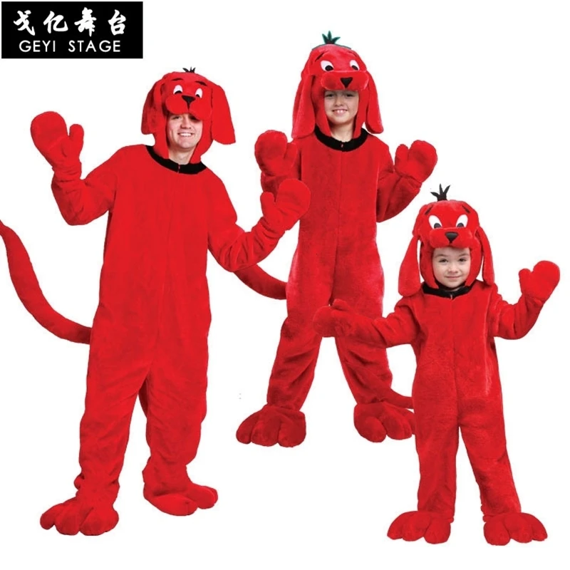 Funny clifford the big red dog mascot costume dress
Funny clifford the big red dog mascot costume dress
