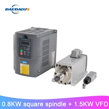 Air Cooled Spindle 800W 220V Square Spindle ER11 Milling Motor 1.5KW VFD Inverter Frequency Converter For CNC Engraver 
Air Cooled Spindle 800W 220V Square Spindle ER11 Milling Motor 1.5KW VFD Inverter Frequency Converter For CNC Engraver