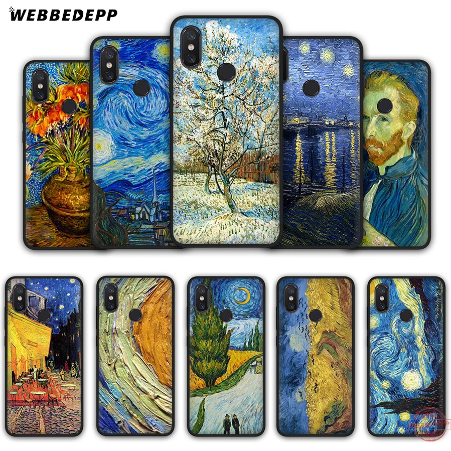 Фото WEBBEDEPP Van Gogh Tardis Soft Case for Xiaomi Mi A3 9 9T 10 Lite CC9E Max 3 Redmi 7A K20 Pro K30 X2 | Мобильные телефоны и