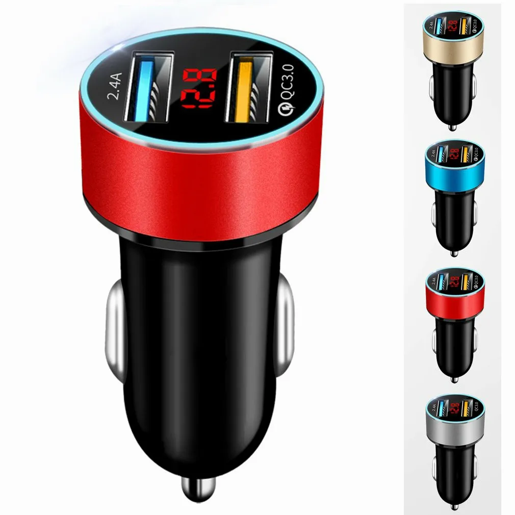 Dual USB Car Charger Adapter 3.1A Digital LED Voltage/Current Display Auto Vehicle Metal Charger For Smart Phone/Tablet
Dual USB Car Charger Adapter 3.1A Digital LED Voltage/Current Display Auto Vehicle Metal Charger For Smart Phone/Tablet