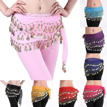 Chiffon Belly Dance Waistband Hip Scarf Skirt Dangling Golden Tone Alloy Coins Belt
Chiffon Belly Dance Waistband Hip Scarf Skirt Dangling Golden Tone Alloy Coins Belt
