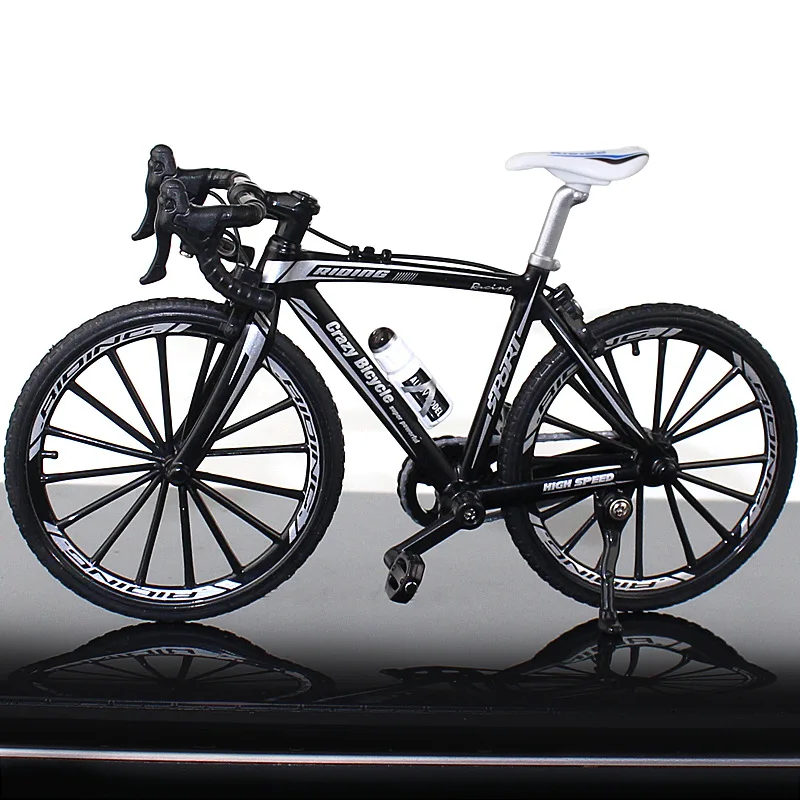 Bend-handled road racing alloy bicycle black