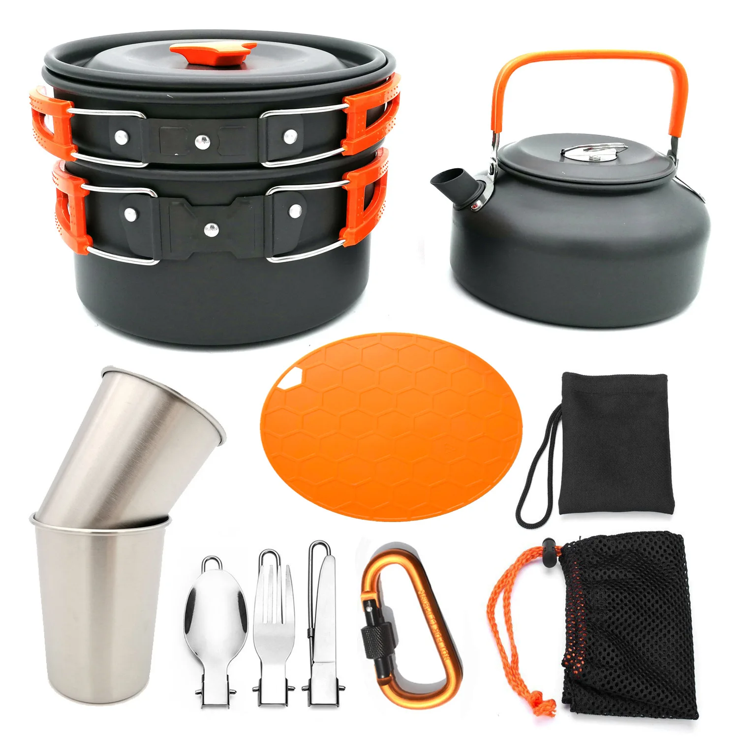 Camping Cookware Picnic Tableware Cooking Set Frying Pan Outdoor Camping Pot Set Teapot Cup Picnic Coying Utensils Set
Camping Cookware Picnic Tableware Cooking Set Frying Pan Outdoor Camping Pot Set Teapot Cup Picnic Coying Utensils Set