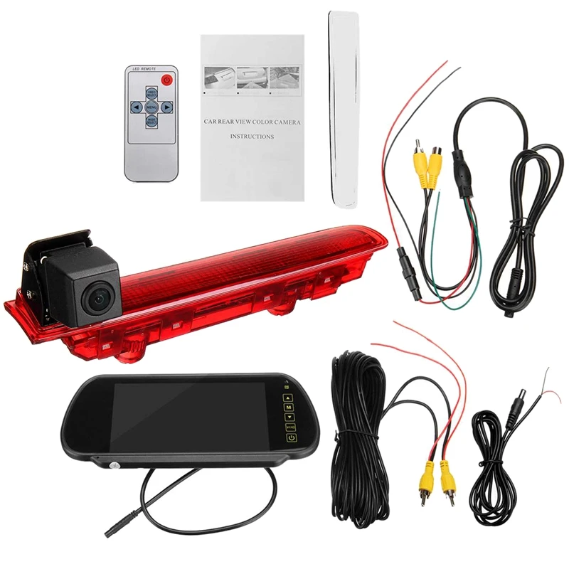 Car Hd Rear View Camera Spare Camera Brake Light Mounting Monitor for Transporter T5 & T6