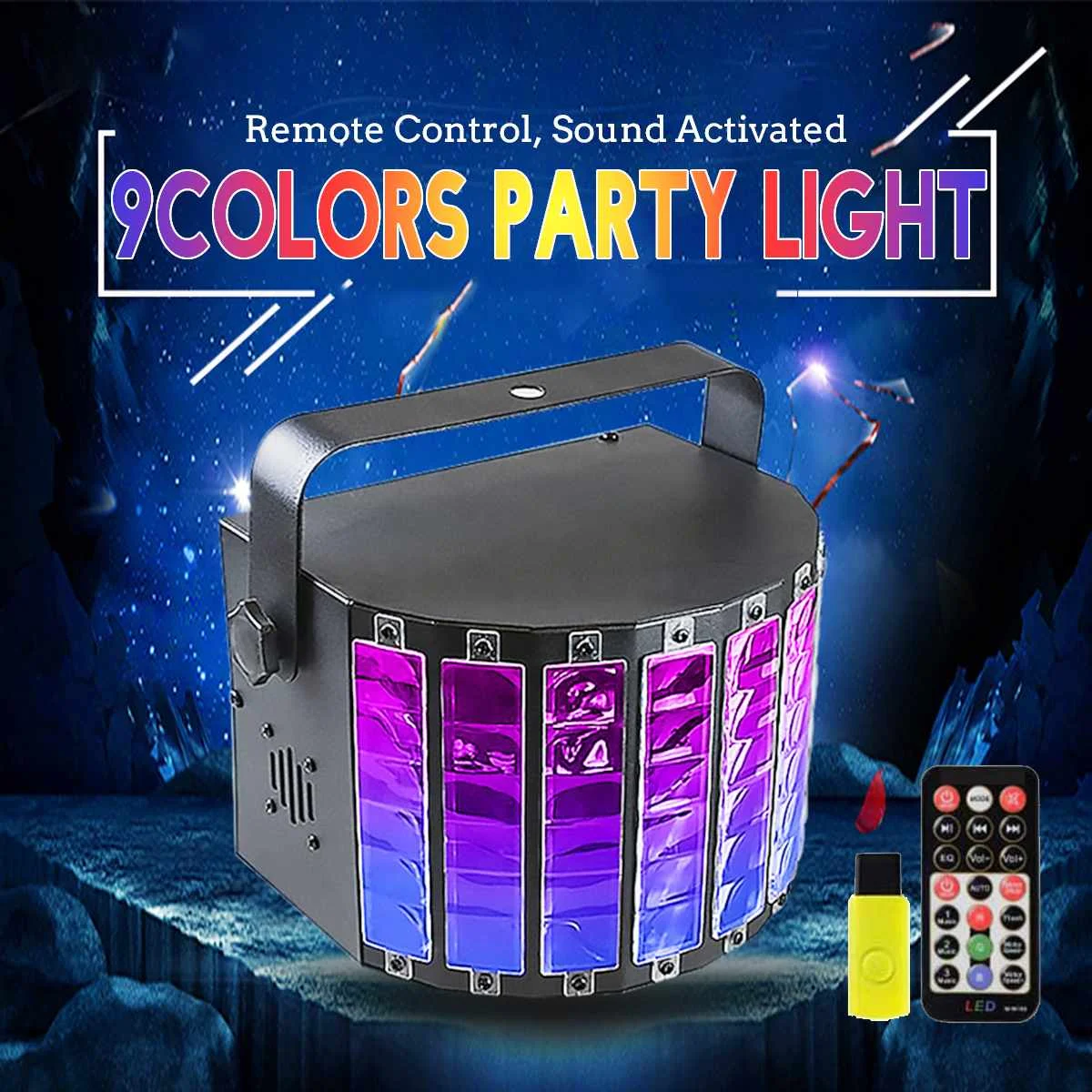Disco Light LED Par DJ Light DMX RGBW LED Light Remote DJ Projector Lighting Disco Club Party Lights With 9 Colors
Disco Light LED Par DJ Light DMX RGBW LED Light Remote DJ Projector Lighting Disco Club Party Lights With 9 Colors