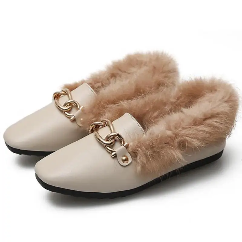 34~43 Large Size Womens Fur Loafer Moccasins Plush Flats Metal Chain Warm Shoes Winter Plus Fur Woman Square Toe Slip On Loafers
34~43 Large Size Womens Fur Loafer Moccasins Plush Flats Metal Chain Warm Shoes Winter Plus Fur Woman Square Toe Slip On Loafers
