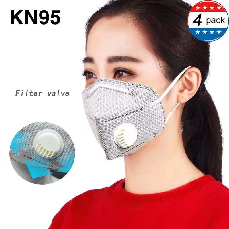Fast shipping 4pcs Disposable Mask N95 KN95 with Filter Valve Dustproof PM2.5 prevent Anti formaldehyde Bacteria Face Masks
Fast shipping 4pcs Disposable Mask N95 KN95 with Filter Valve Dustproof PM2.5 prevent Anti formaldehyde Bacteria Face Masks