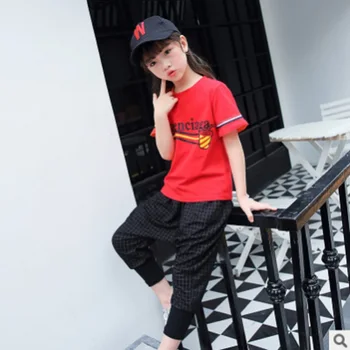 Girls Cool Clothing Set 2019 New Summer 2 Piece Kids Clothes Sets Children's Short Sleeve Sets 2 Letter Colors Size4-14 ly104
Girls Cool Clothing Set 2019 New Summer 2 Piece Kids Clothes Sets Children's Short Sleeve Sets 2 Letter Colors Size4-14 ly104