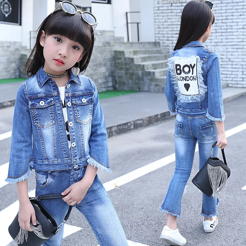Children Clothing Set for Girls Outfits Denim Jacket + Jeans 2pcs Spring Autumn Costume Suit for 
Children Clothing Set for Girls Outfits Denim Jacket + Jeans 2pcs Spring Autumn Costume Suit for
