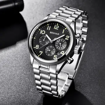 BENYAR 2018 New Men Casual Fashion Quartz Watch Top Brand Luxury Military Stainless Steel Chronograph Men Watch Relogio Masculin
BENYAR 2018 New Men Casual Fashion Quartz Watch Top Brand Luxury Military Stainless Steel Chronograph Men Watch Relogio Masculin