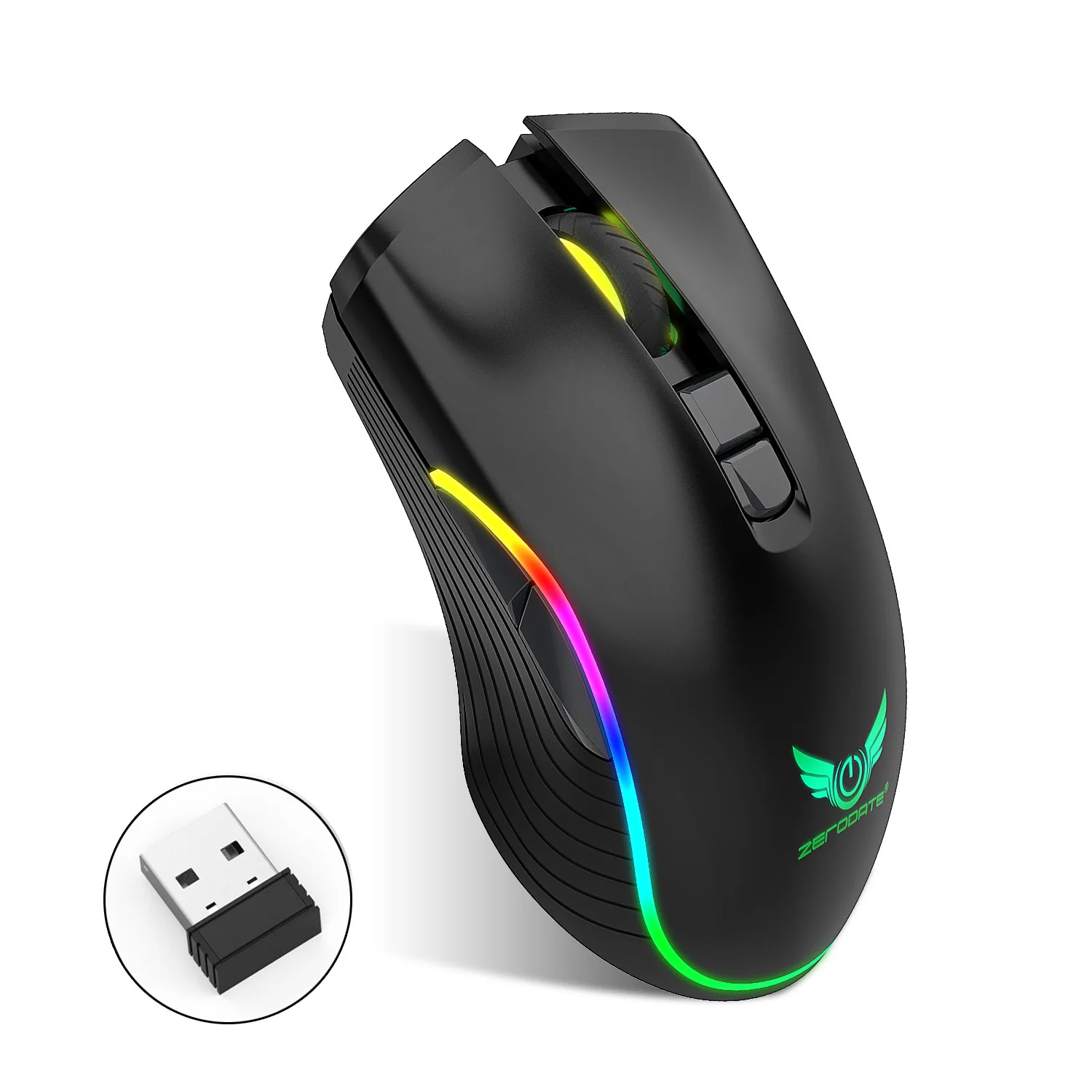 Wireless Mouse 7 Buttons USB Wireless Mouse HERO Sensor 2400DPI Adjustable Gaming Optical Mice for Macbook PC Laptop
Wireless Mouse 7 Buttons USB Wireless Mouse HERO Sensor 2400DPI Adjustable Gaming Optical Mice for Macbook PC Laptop
