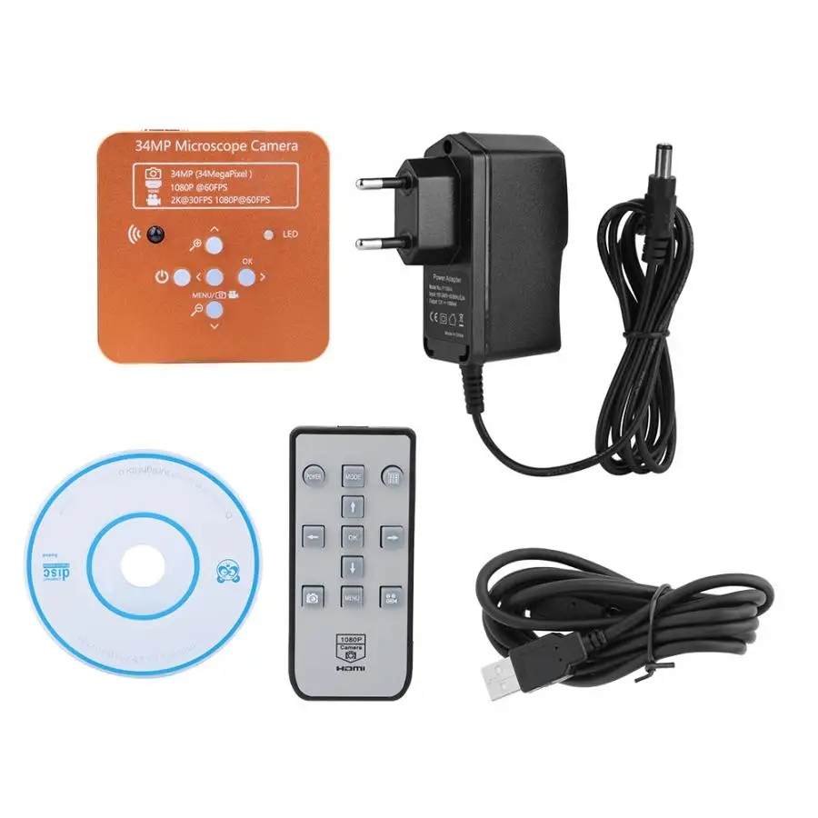 34MP Orange 2K 1080P HDMI Industrial Microscope Camera for Phone Repairing 100-240V Camera with HDMI USB2.0 
34MP Orange 2K 1080P HDMI Industrial Microscope Camera for Phone Repairing 100-240V Camera with HDMI USB2.0