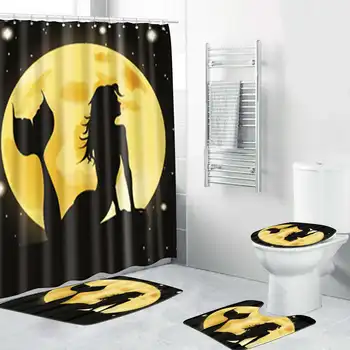 4 Pcs/set 3 Colors Mermaid Modern Bathroom Shower Curtain Toilet Cover Bath Mat Set 180X180CM Shower Curtain with 12 Hooks
4 Pcs/set 3 Colors Mermaid Modern Bathroom Shower Curtain Toilet Cover Bath Mat Set 180X180CM Shower Curtain with 12 Hooks