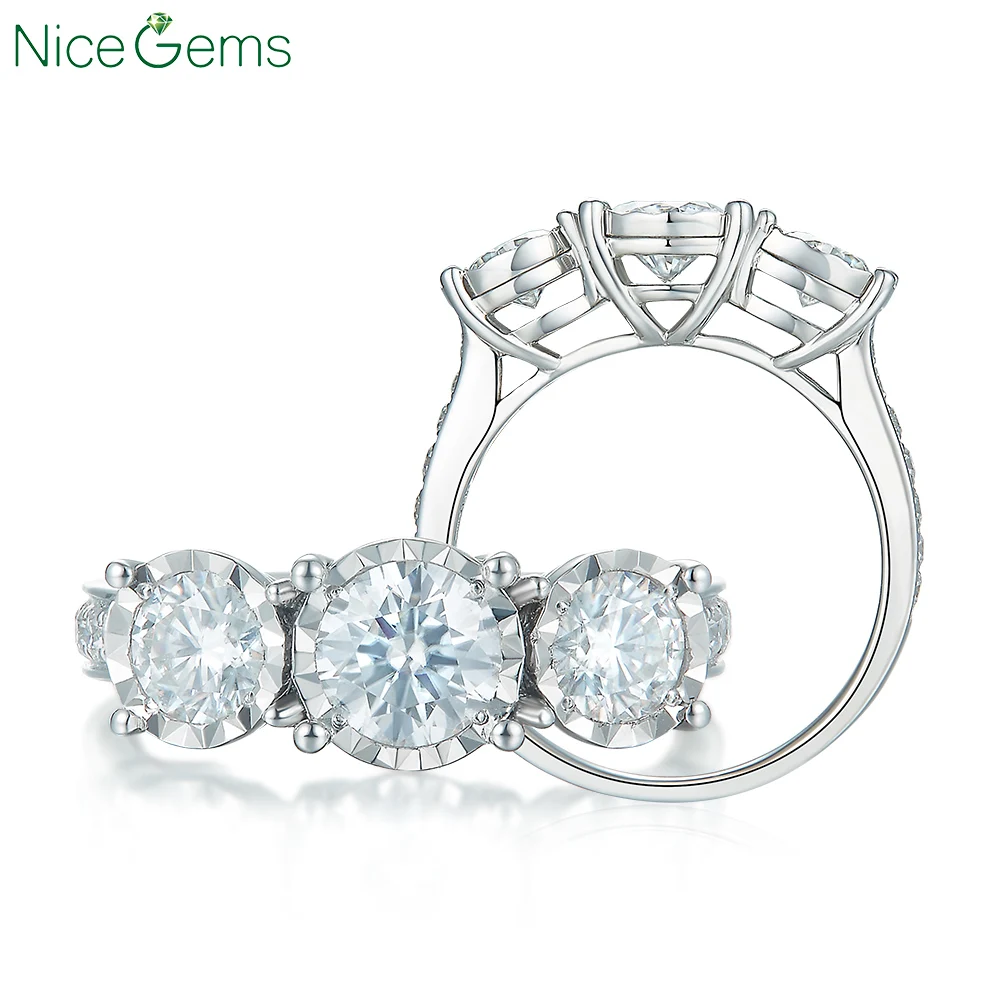 Обручальное кольцо NiceGems из белого золота 585 пробы с муассанитом, CTW D, ювелирные украшения для женщин
Обручальное кольцо NiceGems из белого золота 585 пробы с муассанитом, CTW D, ювелирные украшения для женщин