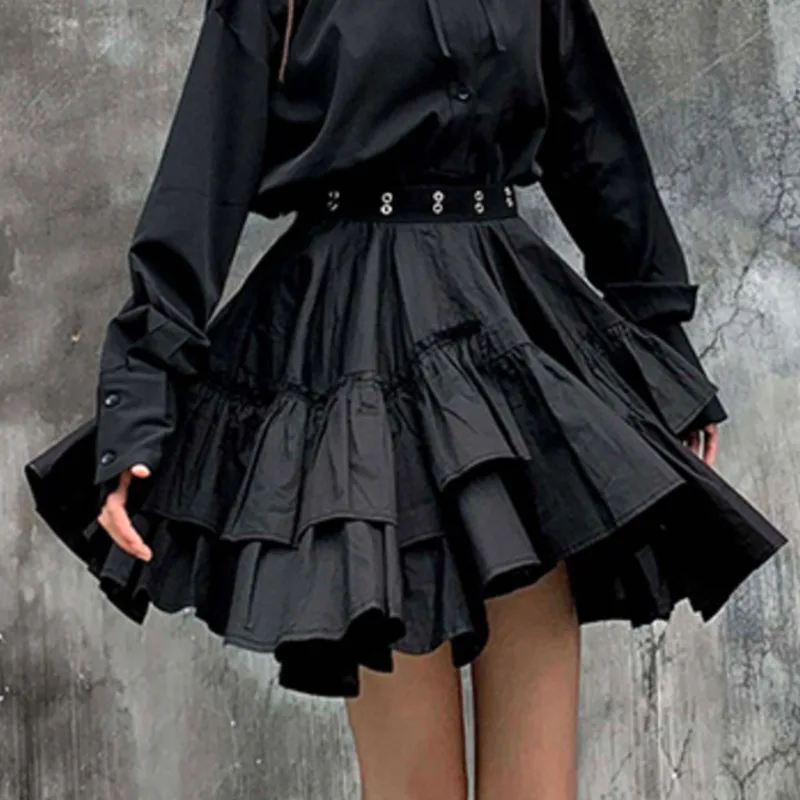 LANMREM Black Small Ring Belt High Waist Stitching Ruffle Irregular Woman Skirt Casual Wild Simple Fashion 2019 Autumn New TV931
LANMREM Black Small Ring Belt High Waist Stitching Ruffle Irregular Woman Skirt Casual Wild Simple Fashion 2019 Autumn New TV931
