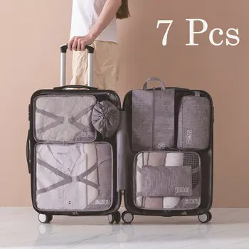 7Pcs/set Packing Cubes Luggage Organiser Storage Bag Travel Compression Suitcase Bags Waterproof Clothing Storage Bags
7Pcs/set Packing Cubes Luggage Organiser Storage Bag Travel Compression Suitcase Bags Waterproof Clothing Storage Bags