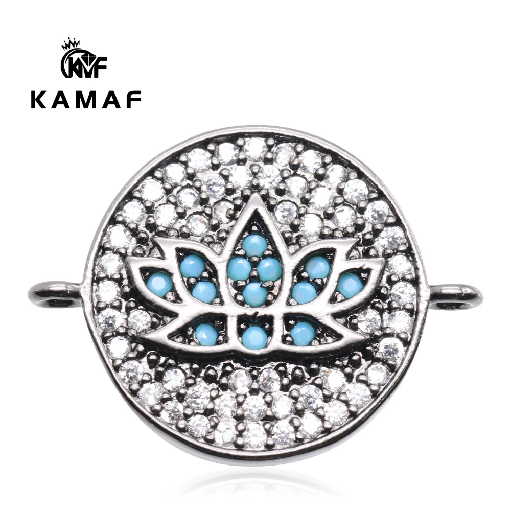 KAMAF 4pcs/pcak 20mm*16mm Micro-inlaid zircon color round flower bracelet connector necklace small pendant for making bracelet
KAMAF 4pcs/pcak 20mm*16mm Micro-inlaid zircon color round flower bracelet connector necklace small pendant for making bracelet