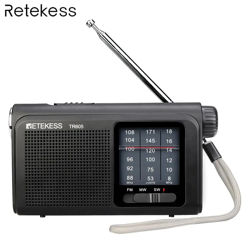 Retekess TR605 Radio Ontvanger FM/MW/SW Wireless 3-Band Receiver USB Digitale Radio Portable FM Antenna Emergency Flashlight
Retekess TR605 Radio Ontvanger FM/MW/SW Wireless 3-Band Receiver USB Digitale Radio Portable FM Antenna Emergency Flashlight