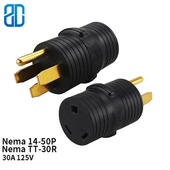 

US Nema 14-50P To Nema TT-30R Anti-drop Industrial Groungding Locking Adapter Connector Converter Plug Socket Power Cable Cord