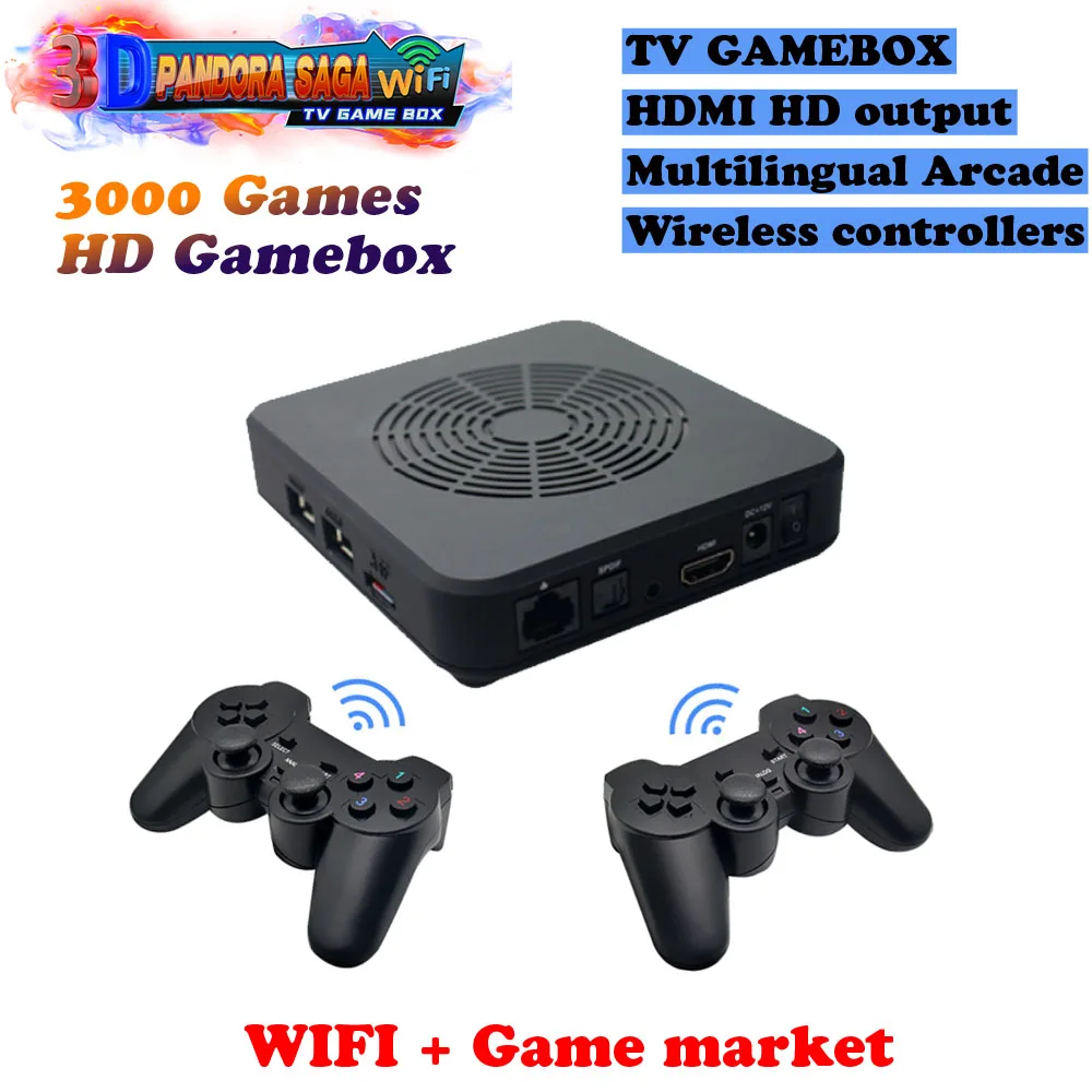 3D Pandora Saga Box 3000 in 1 Gamebox 2 Players Wired Gamepad and Wireless Gamepad Set Usb connect joypad arcade 3D games
3D Pandora Saga Box 3000 in 1 Gamebox 2 Players Wired Gamepad and Wireless Gamepad Set Usb connect joypad arcade 3D games