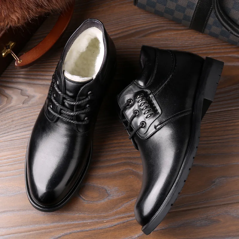 New Winter Boots Men Genuine Leather Shoes Warm Plush for Cold Winter Mens Ankle Boots Male Footwear
New Winter Boots Men Genuine Leather Shoes Warm Plush for Cold Winter Mens Ankle Boots Male Footwear