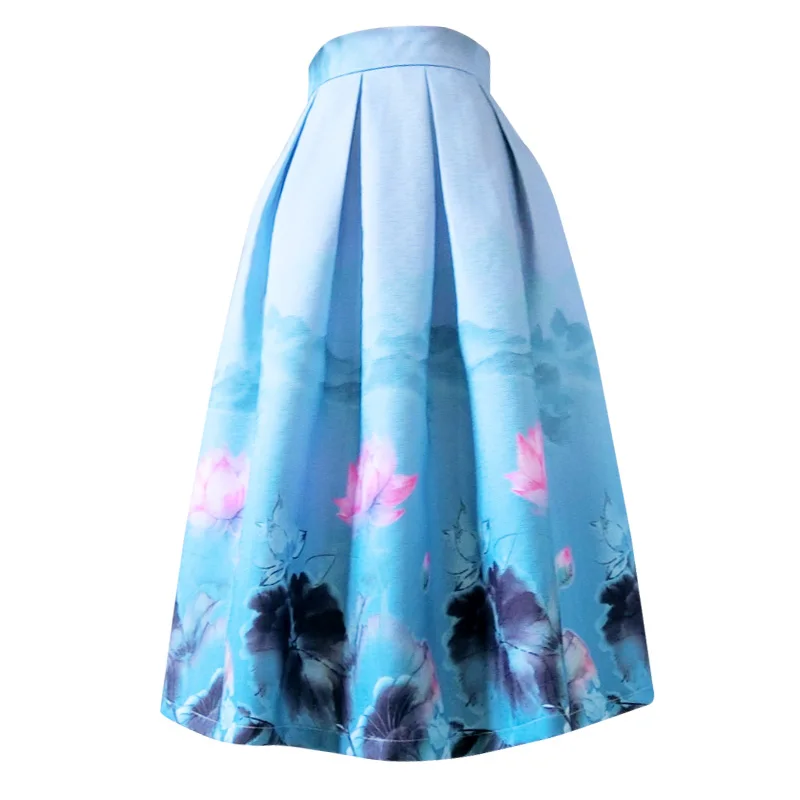 Spring Fall Winter Women Printing Flower Blue Color A-line Middle Long Skirt Free Shipping XHSD-3393
Spring Fall Winter Women Printing Flower Blue Color A-line Middle Long Skirt Free Shipping XHSD-3393