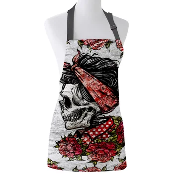 Red Flower Skull Mexico Print Apron Print Unisex Kitchen Bib with Adjustable Neck for Cooking Gardening
Red Flower Skull Mexico Print Apron Print Unisex Kitchen Bib with Adjustable Neck for Cooking Gardening