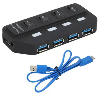 USB3.0 Hub 4-Port Multi-Function High Speed with Independent Switch Desktop Laptop USB Splitter Hot
USB3.0 Hub 4-Port Multi-Function High Speed with Independent Switch Desktop Laptop USB Splitter Hot