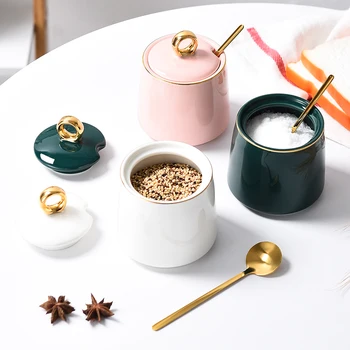 Sugar Bowl Dispenser Salt Container Ceramic Sugar Bowl with Lid and Spoon for Home and Kitchen
Sugar Bowl Dispenser Salt Container Ceramic Sugar Bowl with Lid and Spoon for Home and Kitchen