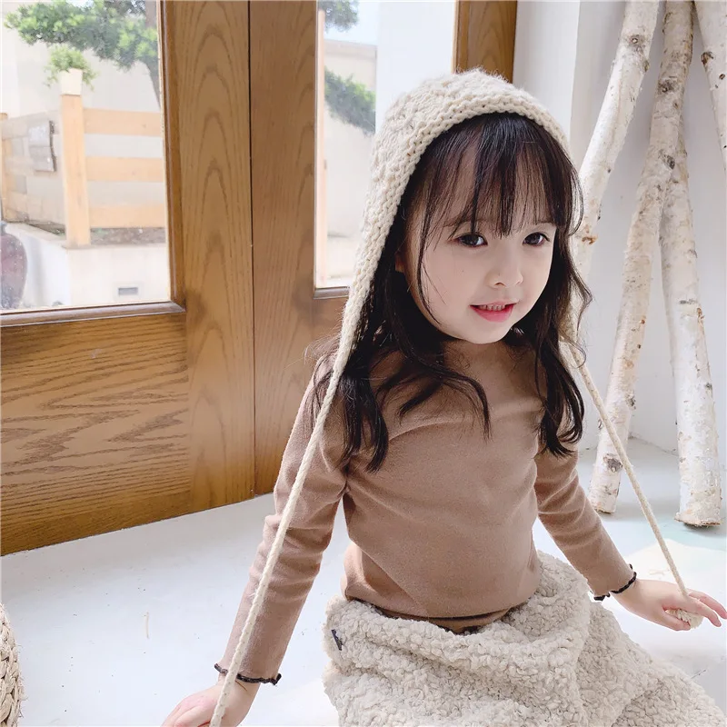 2019 Children Autumn and Winter New Girls Wooden Ear Half High Neck Long Sleeve Backing Shirt Baby Kids Cotton Top Shirts
2019 Children Autumn and Winter New Girls Wooden Ear Half High Neck Long Sleeve Backing Shirt Baby Kids Cotton Top Shirts