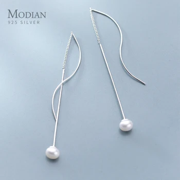 MODIAN Long Line Pearl Dangle Earring for Women Genuine 925 Sterling Silver Geometric Wave Drop Earring Original Fine Jewelry
MODIAN Long Line Pearl Dangle Earring for Women Genuine 925 Sterling Silver Geometric Wave Drop Earring Original Fine Jewelry