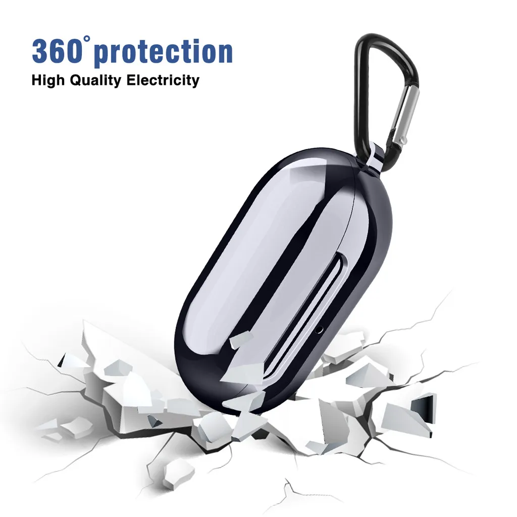 Ouhaobin Earphone Case For Samsung Galaxy Buds 2019 Sports Bluetooth Earphone Plating Soft TPU Full Protective Cover Case
