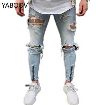 Men's Stretchy Ripped Skinny Biker Jeans Mens Cool Designer Brand Slim Fit Hip Hop Destroyed Pants with Holes for Men 3XL
Men's Stretchy Ripped Skinny Biker Jeans Mens Cool Designer Brand Slim Fit Hip Hop Destroyed Pants with Holes for Men 3XL