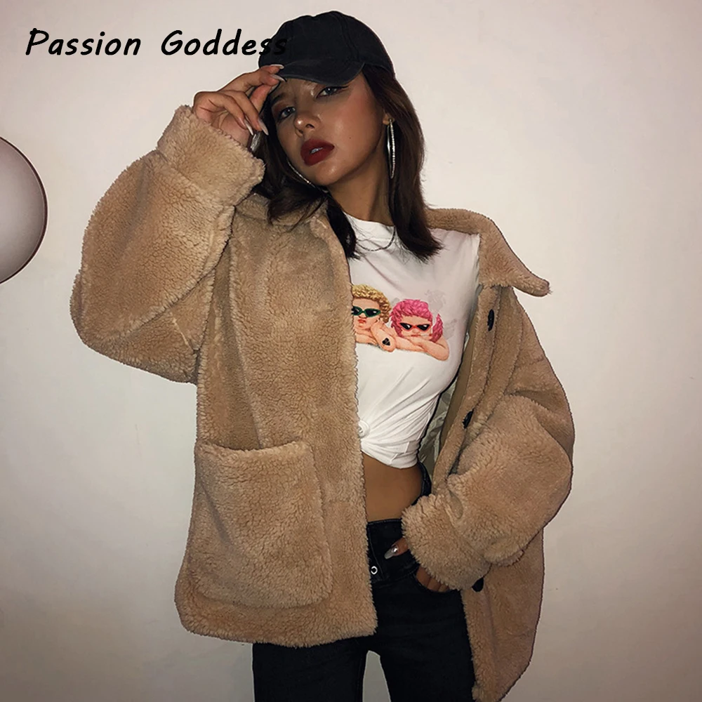 Autumn Winter Women Lamb Woolen Jackets Plus Size Fuzzy Outcoat Fluffy Teddy Jacket Single-breasted Thick Jackets Chaqueta Mujer
Autumn Winter Women Lamb Woolen Jackets Plus Size Fuzzy Outcoat Fluffy Teddy Jacket Single-breasted Thick Jackets Chaqueta Mujer