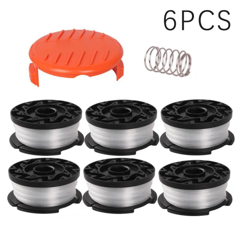 6Pcs AF-100 Strimmer Trimmer Spool Line With Spring Cap For Black&Decker Nylon For Single Line Automatic Feed Trimmer And Edgers
6Pcs AF-100 Strimmer Trimmer Spool Line With Spring Cap For Black&Decker Nylon For Single Line Automatic Feed Trimmer And Edgers