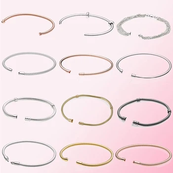 100% 925 Sterling Silver 1:1 Basic Bracelet Chain Can Be Freely Matched With Chain Buckle Original Jewelry Women Gift
100% 925 Sterling Silver 1:1 Basic Bracelet Chain Can Be Freely Matched With Chain Buckle Original Jewelry Women Gift