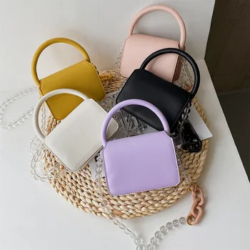 Retro Mini Shoulder Bags For Women 2020 Round Handle Solid Color Beads Chain Crossbody PU Leather Messenger Tote Handbags
Retro Mini Shoulder Bags For Women 2020 Round Handle Solid Color Beads Chain Crossbody PU Leather Messenger Tote Handbags