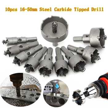 10pcs 16-50mm TCT Carbide Tip Drill Bits Hole Saw Stainless Steel Metal Cutter 
10pcs 16-50mm TCT Carbide Tip Drill Bits Hole Saw Stainless Steel Metal Cutter
