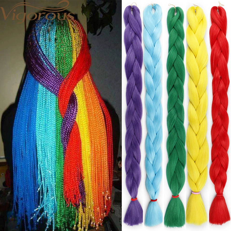 Vigorous Jumbo Barids Long 82Inches 165g/Pack Synthetic Hairpiece Crochet Braids Hair Extension Pink Bule Purple for Women for G
Vigorous Jumbo Barids Long 82Inches 165g/Pack Synthetic Hairpiece Crochet Braids Hair Extension Pink Bule Purple for Women for G