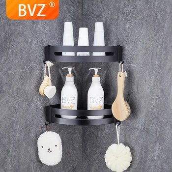 BVZ Bathroom Shelf Space Aluminum Black bathroom Accessories shower basket corner Shelves Kitchen storage Bath Shampoo Holder
BVZ Bathroom Shelf Space Aluminum Black bathroom Accessories shower basket corner Shelves Kitchen storage Bath Shampoo Holder