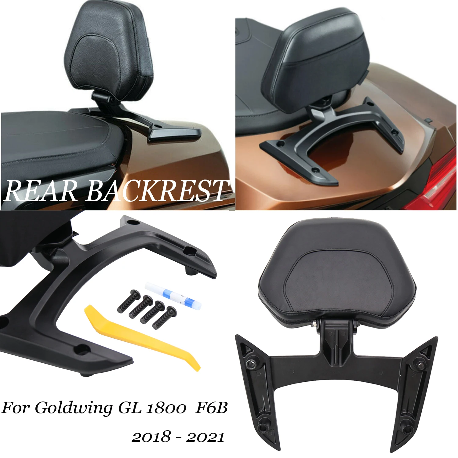 

For Honda Gold Wing Goldwing GL 1800 GL1800 F6B Tour 2018 - 2021 Motorcycle Passenger Seat Rear Backrest Cushion Back Rest Pad