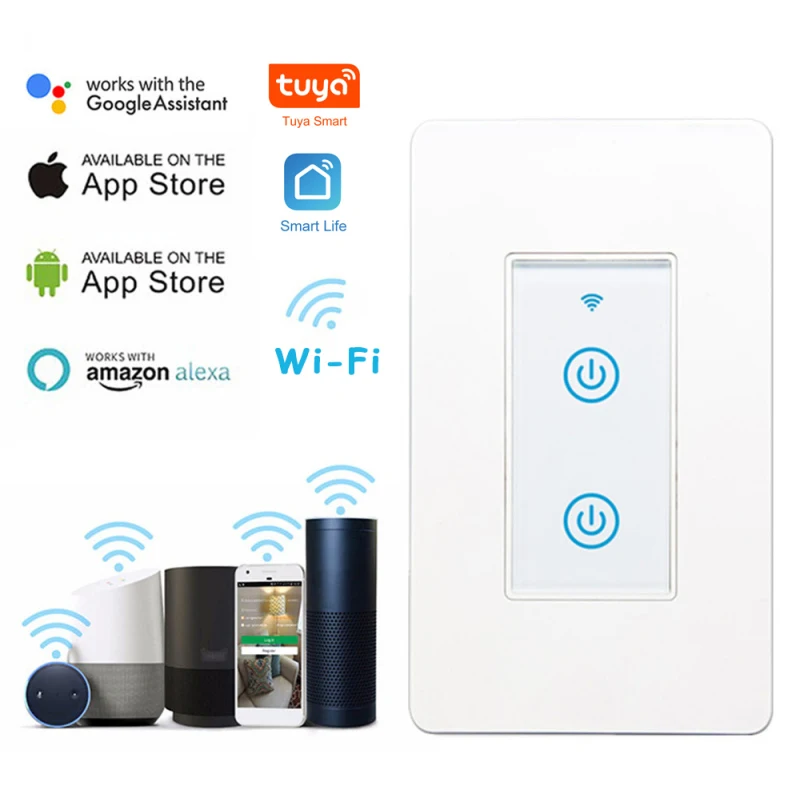 1/2/3PCS Tuya APP WiFi Smart Touch Switch Light Switch Wireless Voice Control Remote By Tuya Smartlife Alexa Google Home 2gang
1/2/3PCS Tuya APP WiFi Smart Touch Switch Light Switch Wireless Voice Control Remote By Tuya Smartlife Alexa Google Home 2gang