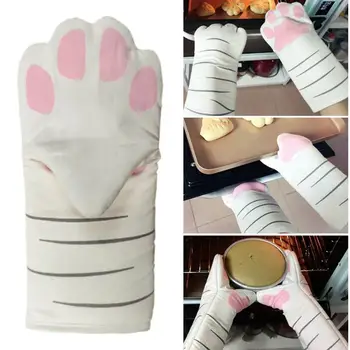 3D Cartoon Cat Paws Oven Gloves Mitts Long Cotton Non-slip Baking Insulation Gloves Heat Resistant Kitchen Microwave Gloves 
3D Cartoon Cat Paws Oven Gloves Mitts Long Cotton Non-slip Baking Insulation Gloves Heat Resistant Kitchen Microwave Gloves