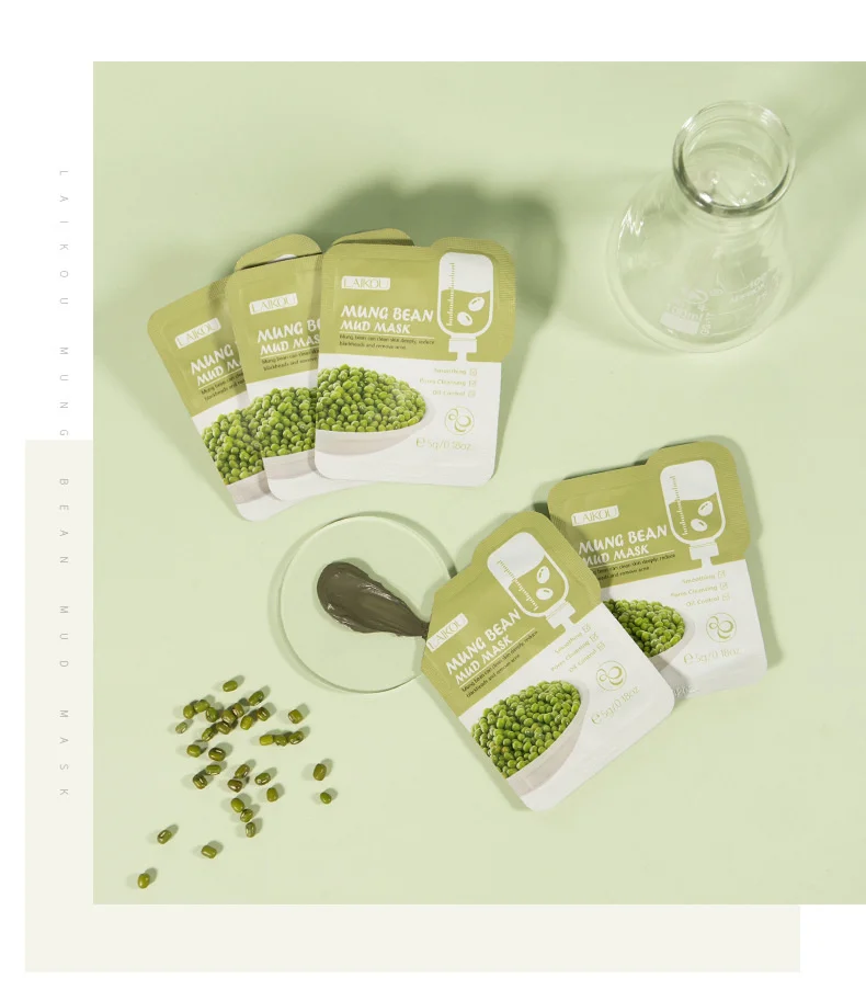 7pcs Mung Bean Face Cleansing Mud Peeling Acne Blackhead Treatment Mask Remover Contractive Pore Whitening Hydrating Care Cream 19 H785961e625704c84abb73b381bc3b4e2s