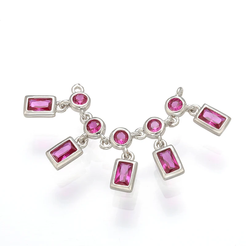 ZHUKOU 14x37mm Brass Cubic Zirconia Purple rectangle Crystal Necklace Chain for Bracelet Jewelry Accessories Making Model:VL26
ZHUKOU 14x37mm Brass Cubic Zirconia Purple rectangle Crystal Necklace Chain for Bracelet Jewelry Accessories Making Model:VL26