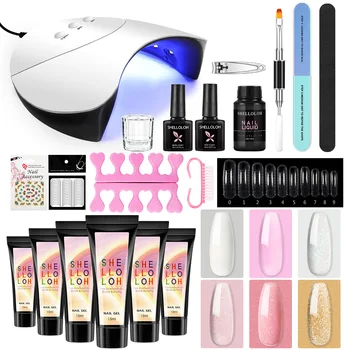 Shelloloh Nail Extension Set Brushes For Manicure Nail Kit Professional Set UV Lamp Manicure Tool For Nail Art Decorations
Shelloloh Nail Extension Set Brushes For Manicure Nail Kit Professional Set UV Lamp Manicure Tool For Nail Art Decorations